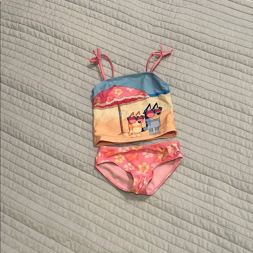 Disney Bluey and Bingo Kids Colorful Bluey Bikini Set girls size 4/5/6